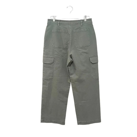 Z Supply Noah Cargo Pant in Evergreen size Large NWOT High waist Ankle Length - Picture 6 of 11